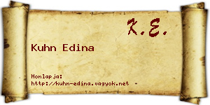 Kuhn Edina névjegykártya