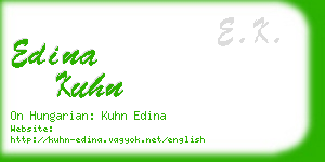 edina kuhn business card